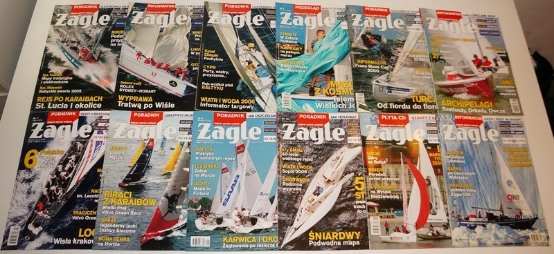 12 x magazyn "Żagle" - 2006 (cały rocznik)