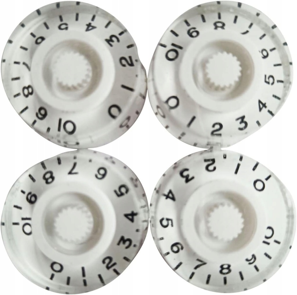 Gałka gitarowa 4 sztuki przezroczyste pokrętła do gitary elektrycznej