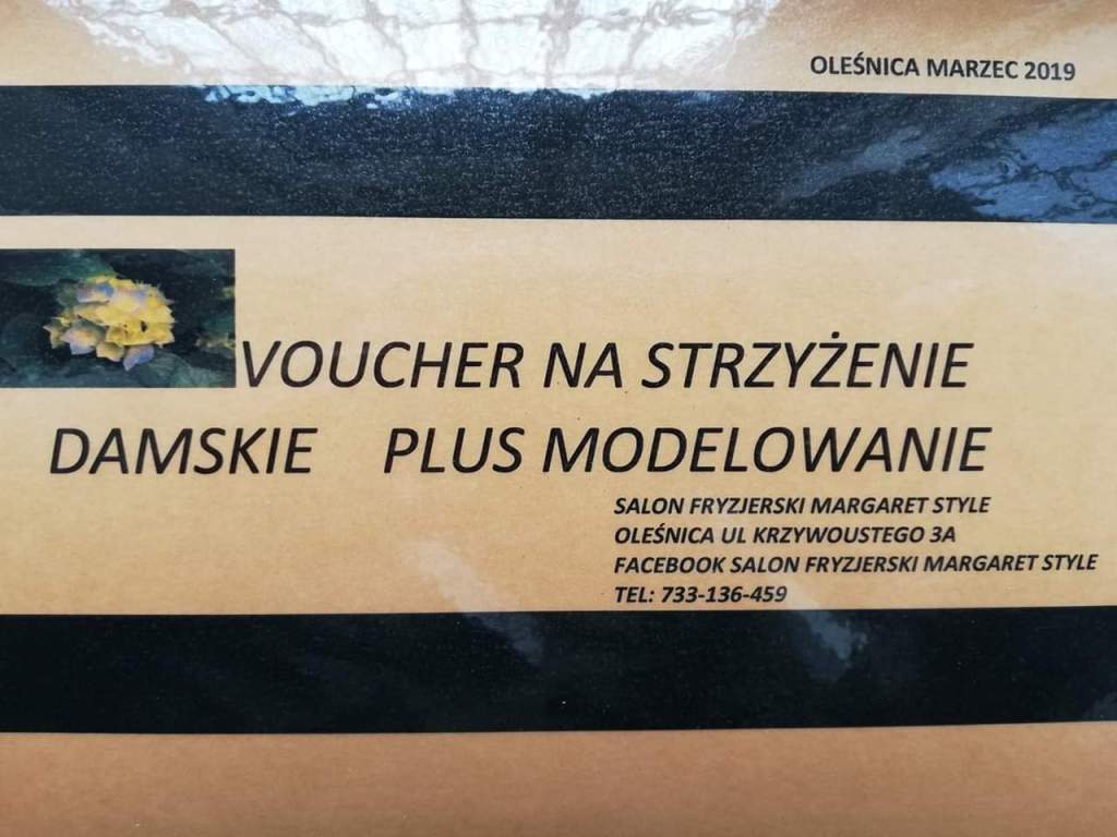 Voucher na strzyżenie damskie Oleśnica