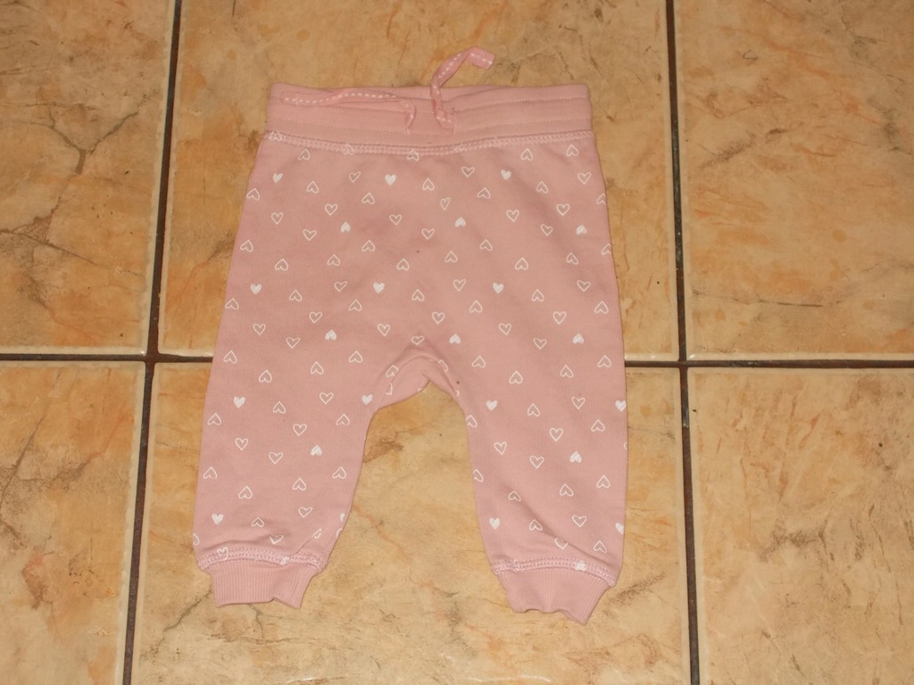 *H&M* SPODNIE w serduszka rozm 0-1m nowe