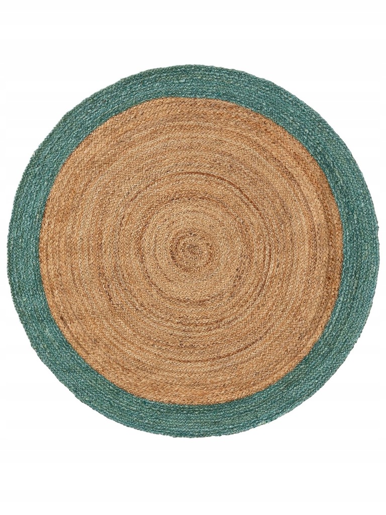 BENUTA JUTTA 2 DYWAN OKRĄGŁY KRÓTKOWŁOSY STYL BOHO _R115_ Zielony