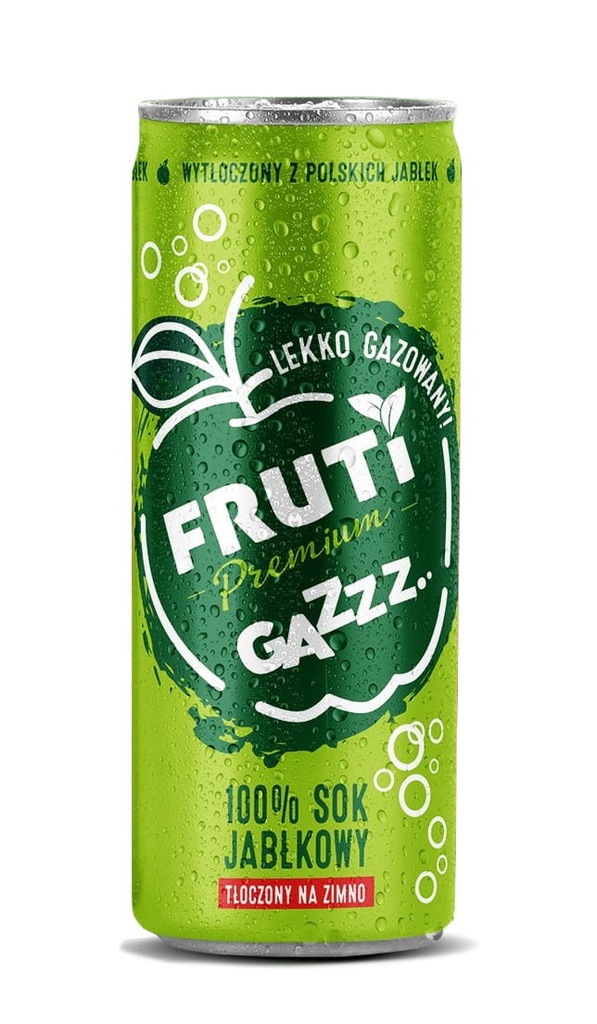 FRUTI GAZZZ 100% soku jabłkowego gazowany 250 ml