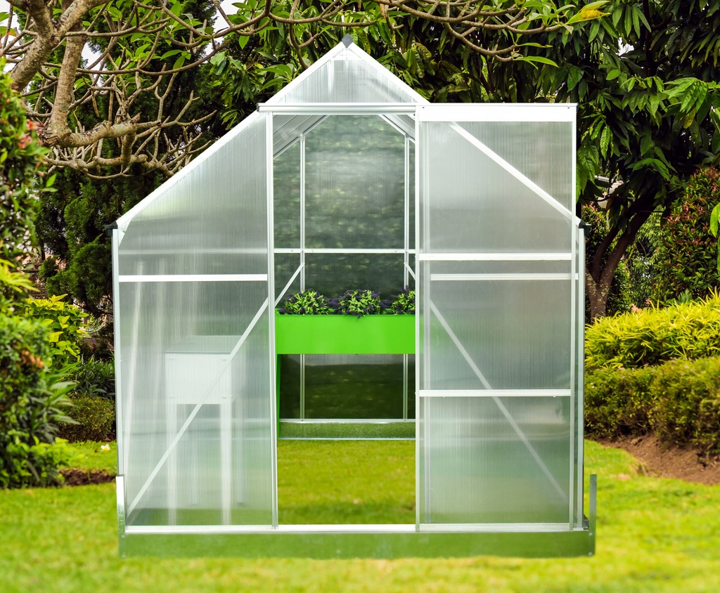 Купить САДОВАЯ ТЕПЛИЦА АЛЮМИНИЕВОГО ПОЛИКАРБОНАТА ФУНДАМЕНТ 5,9 м2 ...