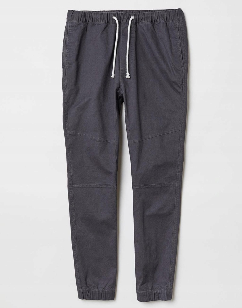 30S018 H&M__MJ9 SZARE SPODNIE JOGGER__W42