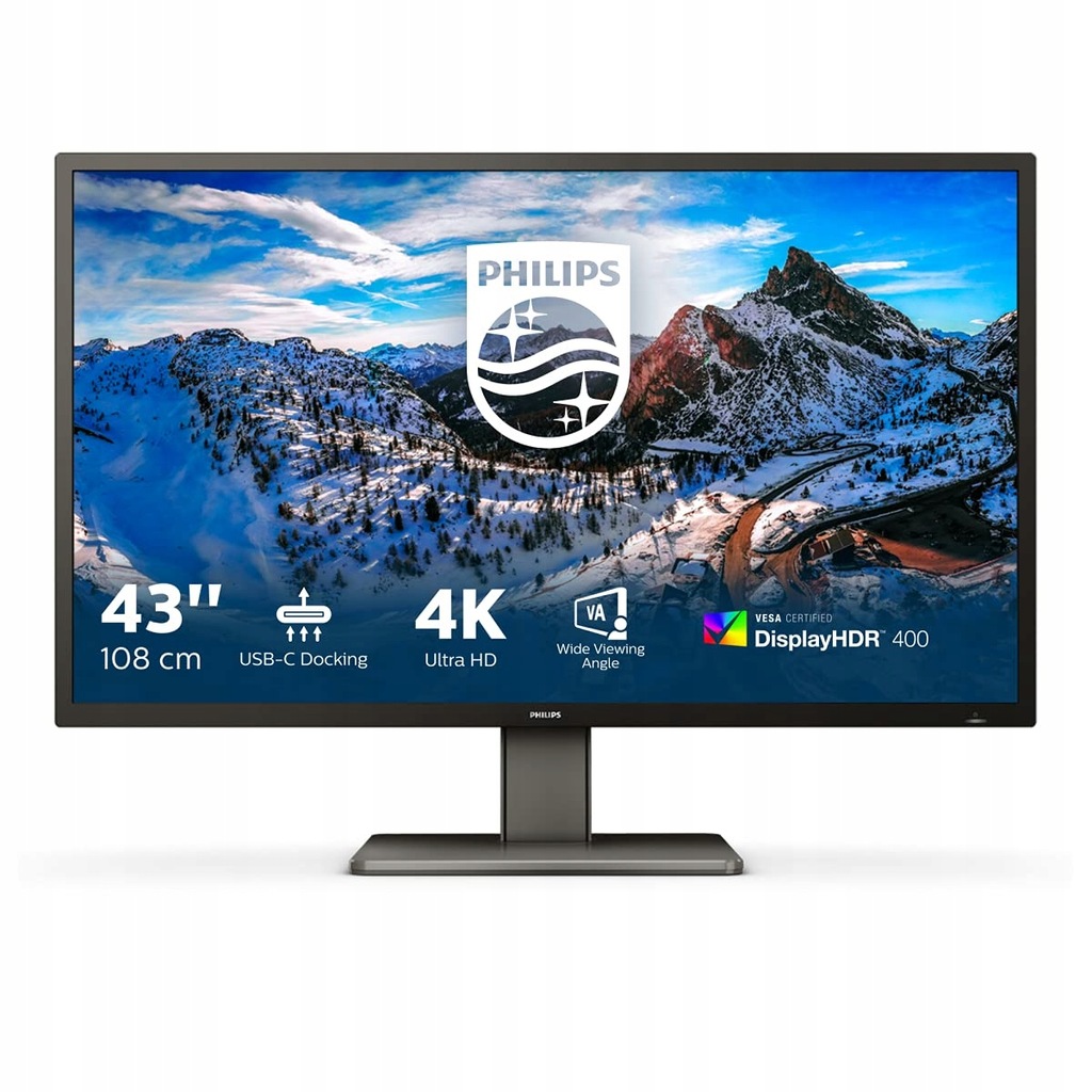 Monitor dokujący PHILIPS 439P1-43 Zoll UHD USB-C,