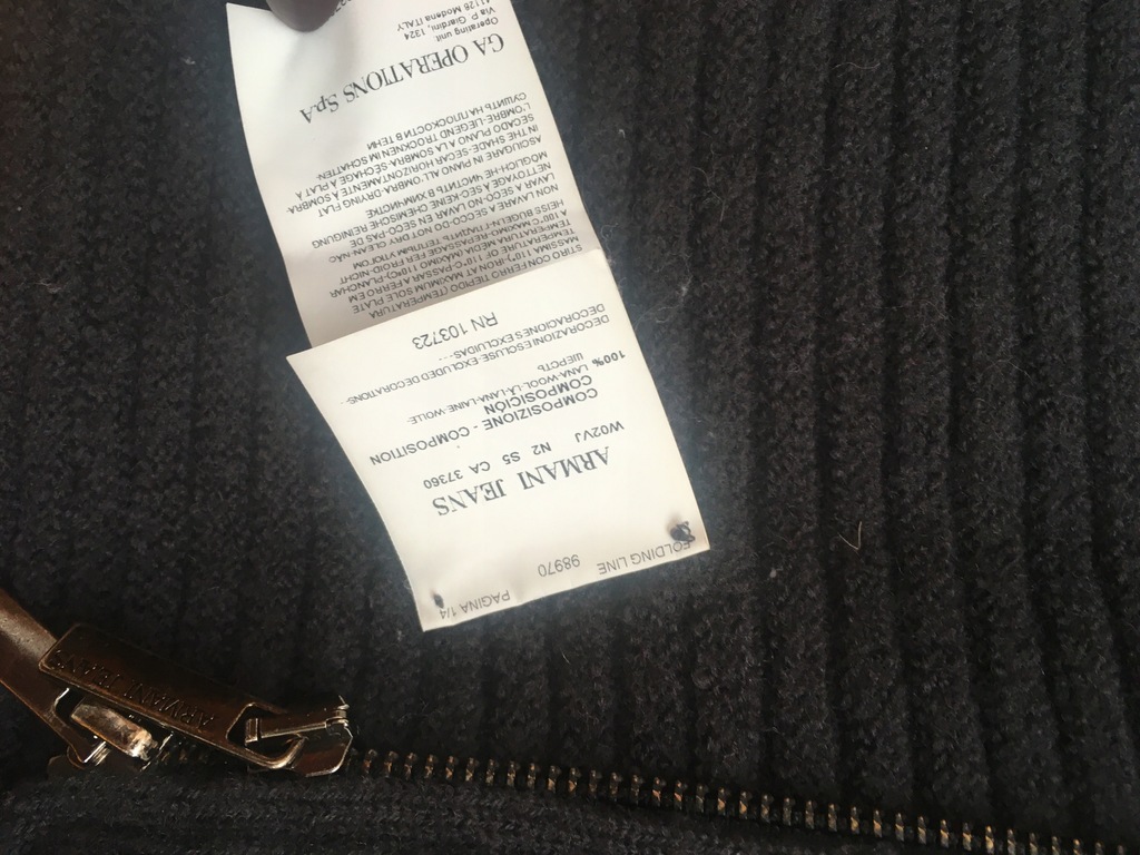 Armani Jeans sweter wełniany S/M