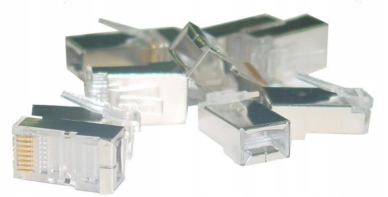 Wtyk RJ45 ekranowany kat.5e uniwersalny drut/linka