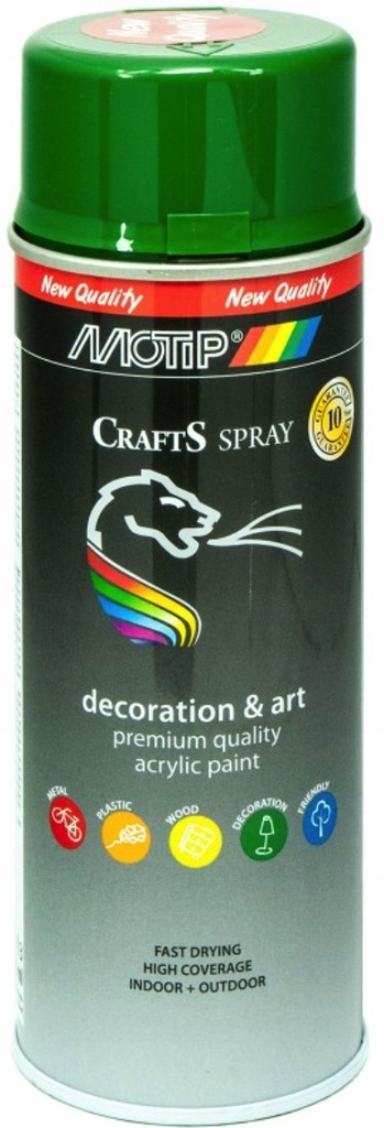 Lakier szybkoschnący akrylowy CRAFTS spray 400ml ( RAL 6002 zielony )