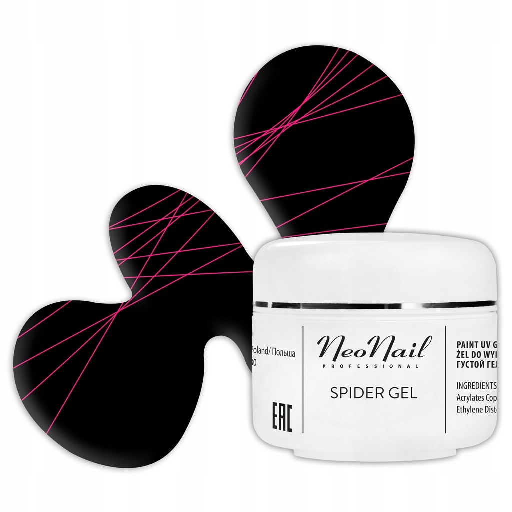 NeoNail Spider Gel 5 ml do zdobień - Neon Pink