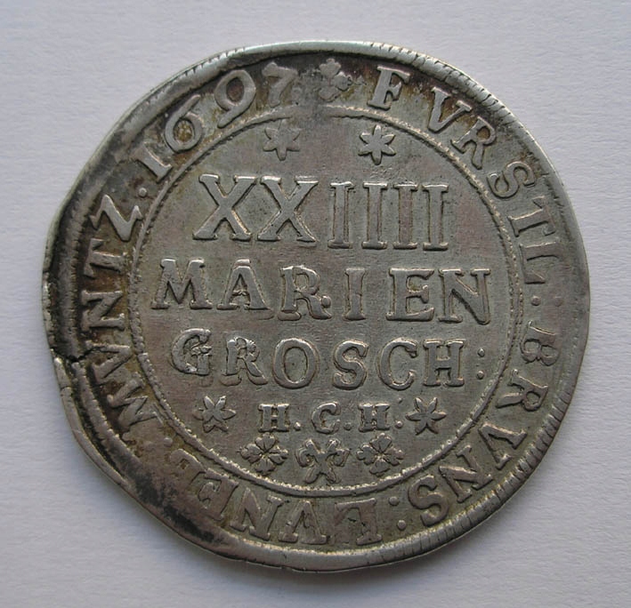 24 Mariengroschen 1697r. - Brunszwik-Luneburg