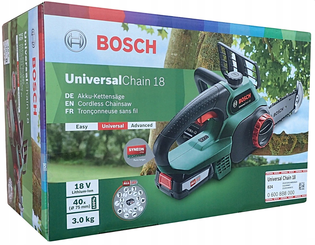 Bosch Universal Chain 18 piła akumulatorowa 2,5 Ah