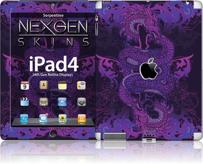 Nexgen Skins - Zestaw skórek na obudowę z efektem 3D iPad 2/3/4 (Serpentine
