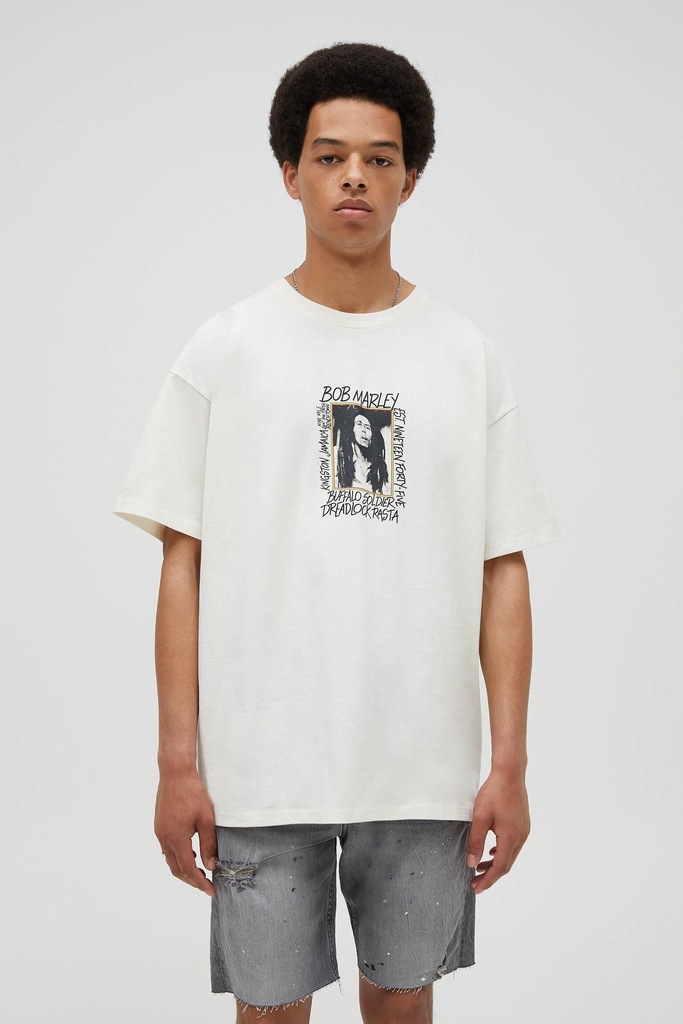 27V087 PULL & BEAR__MR3 T-SHIRT BOB MARLEY __M 12128133728