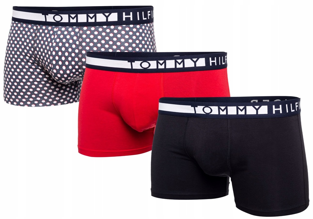 TOMMY HILFIGER BOKSERKI MĘSKIE TRUNK 3 PARY r: S