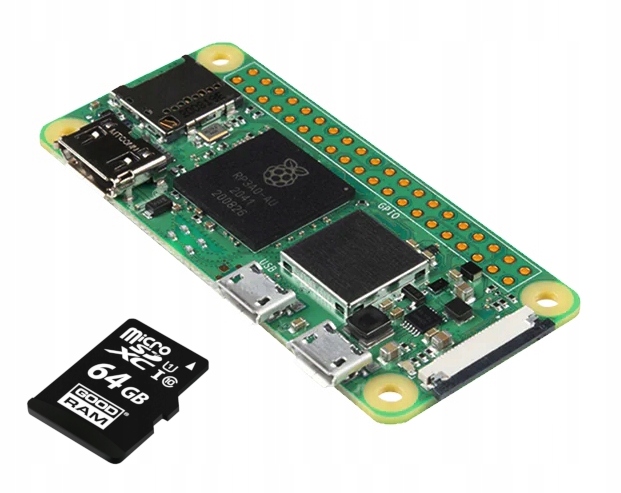 Zestaw Mikrokomputer Raspberry Pi Zero 2 W + karta 64GB GoodRam