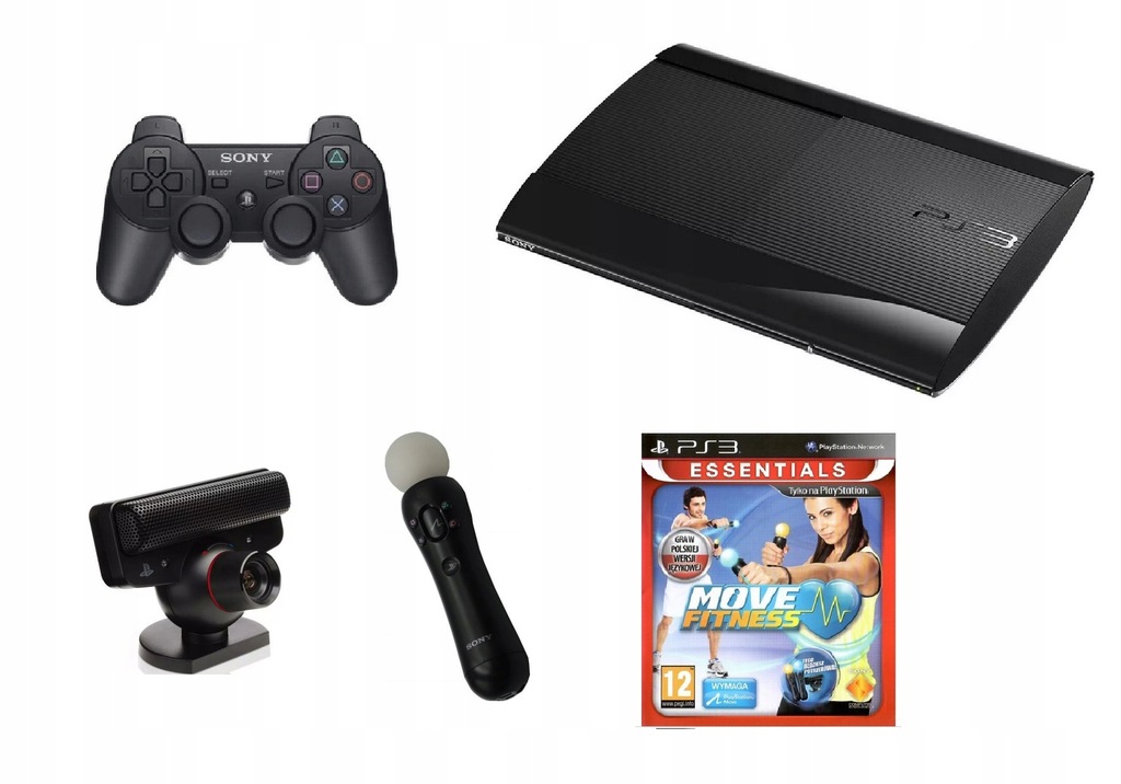 PlayStation3 PS3 Super Slim + Move + PAD