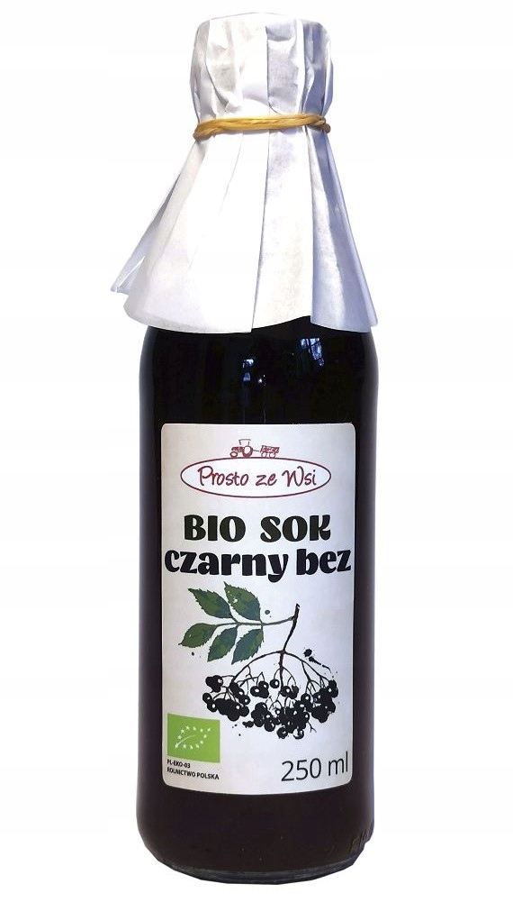 PROSTO ZE WSI Ekologiczny sok z czarnego bzu niesłodzony BIO 250 ml