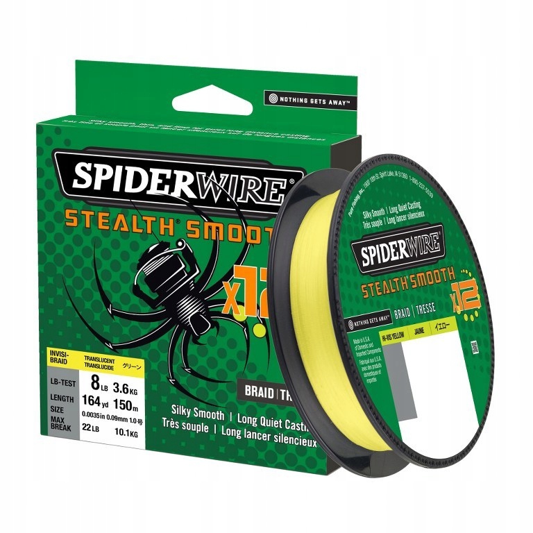 Plecionka Spiderwire Smooth 12 żółta 150m 0,15mm
