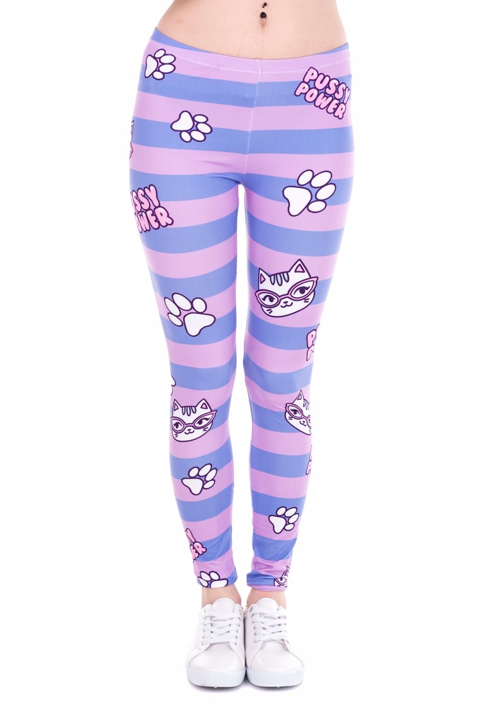 Leginsy Legginsy damskie getry sportowe kitty powe