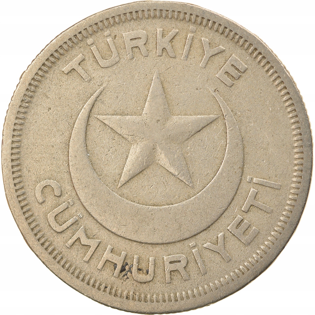 Moneta, Turcja, 10 Kurus, 1939, EF(40-45), Miedź-N