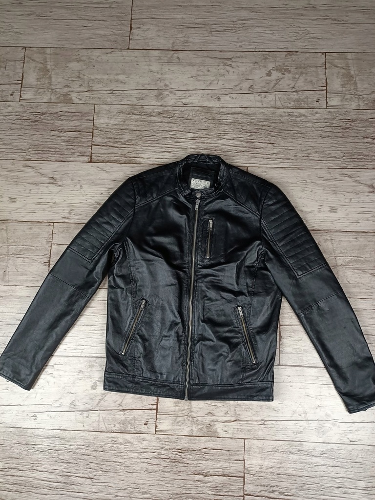 JACK&JONES SKÓRZANA KURTKA BIKER_M_