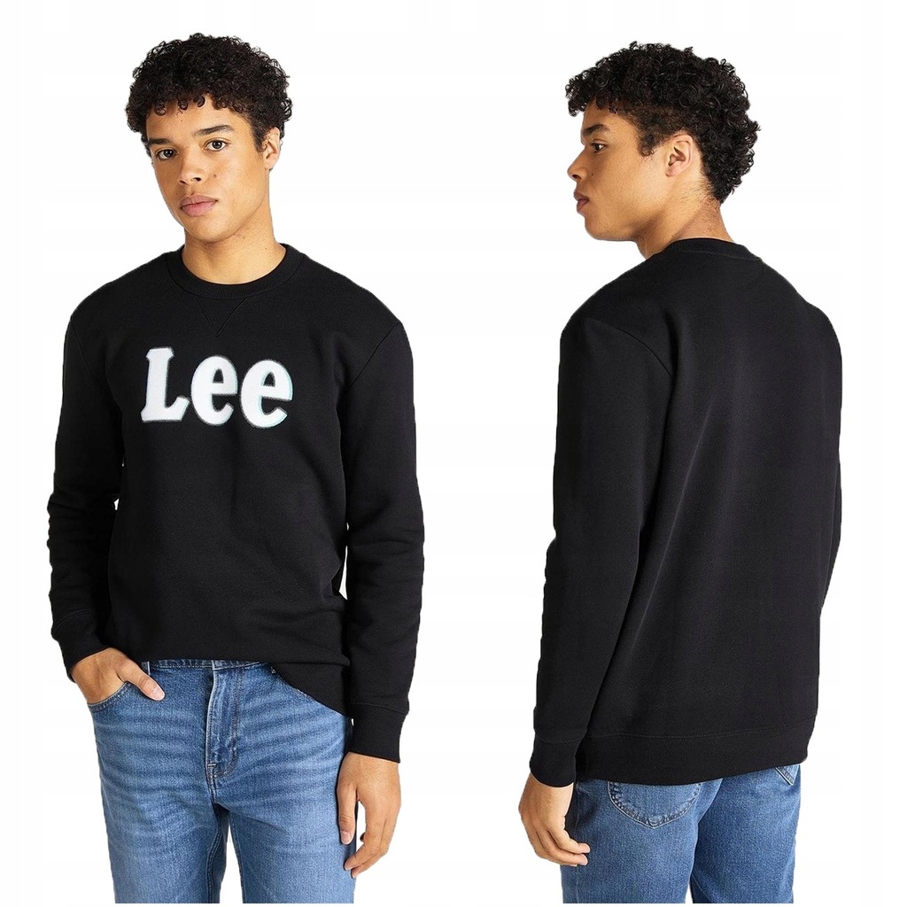 LEE LOGO CREW MĘSKA BLUZA LOGO REGULAR NADRUK XL