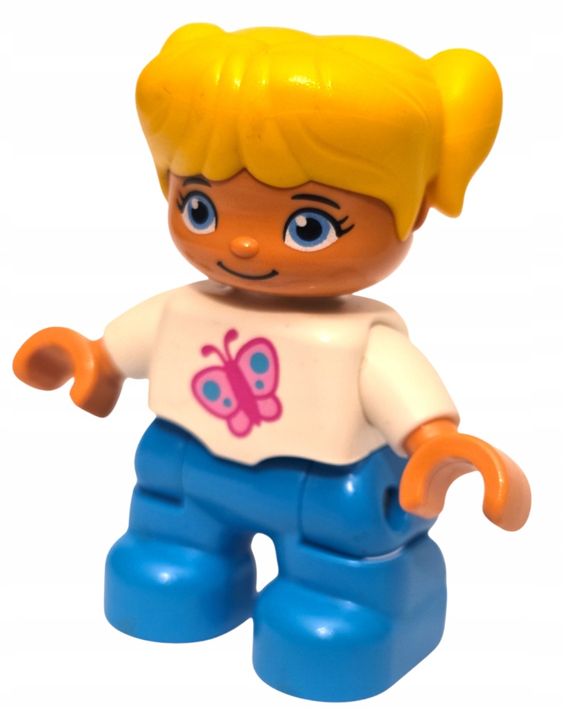 LEGO DUPLO FIGURKA DZIEWCZYNKA W BLUZCE Z MOTYLKIEM