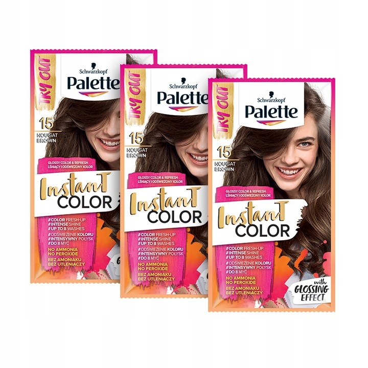Palette Szampon Koloryzujący 15 Nugatowy Brąz x 3
