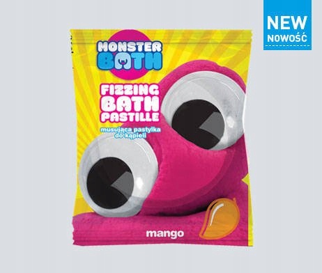 Monster Bath Musujące tabletki do kąpieli żółte 40