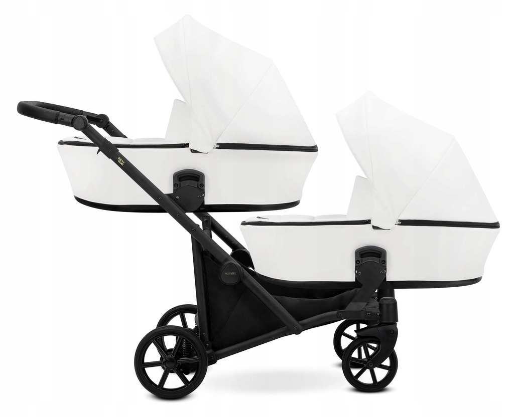Brav Duo Wózek dla 2 Dzieci Bliźniaczy 4w1 12 White ECO | KUNERT