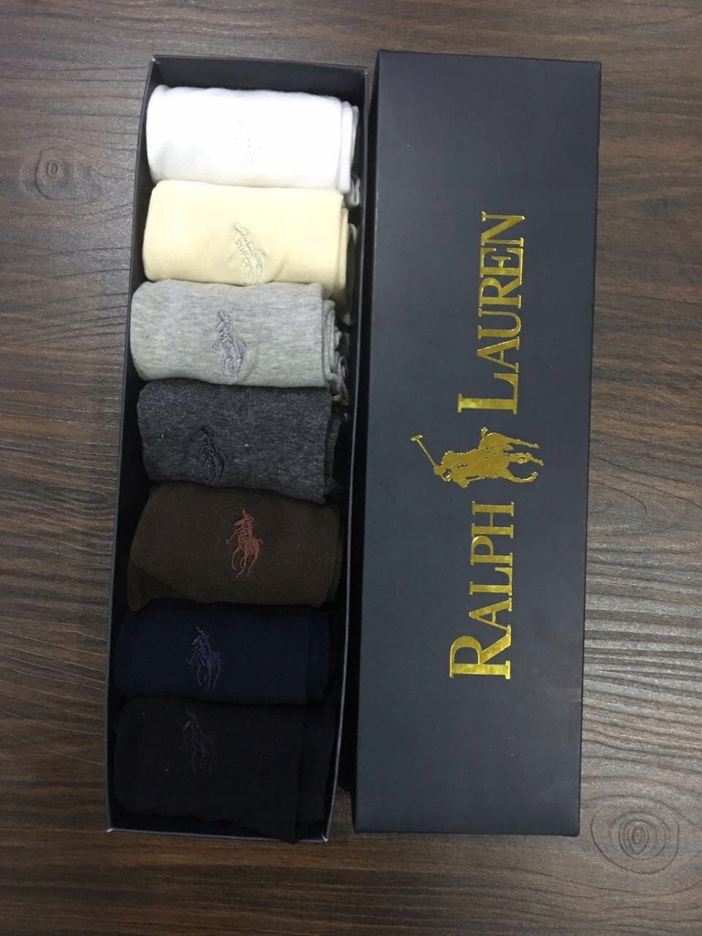 Skarpetki Ralph Lauren 7 sztuk w pudełku na prezen