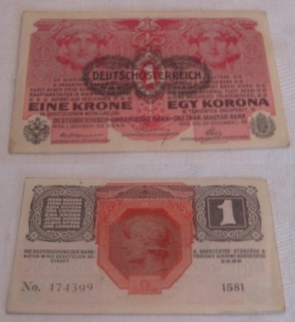 1 KORONA 1916 AUSTRO - WĘGRY - UNC- NR 474399