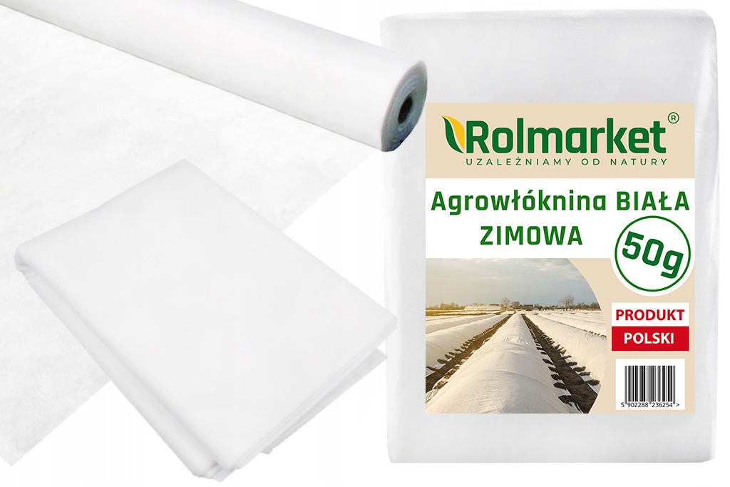 Agrowłóknina włóknina ochronna OKRYWOWA GRUBA BIAŁA ZIMOWA 1,6x20m 50g