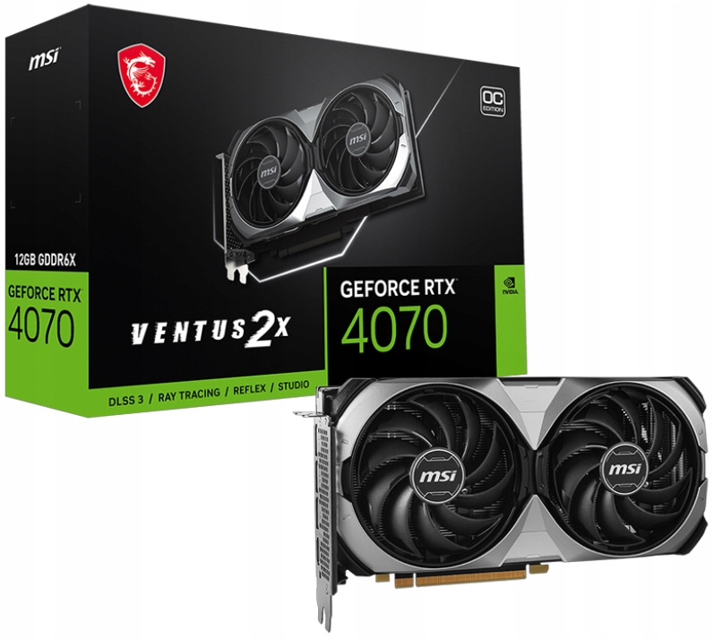 MSI GeForce RTX 4070 VENTUS 2X OC 12GB GDDR6 HDMI DP 192bit PCIe 4.0