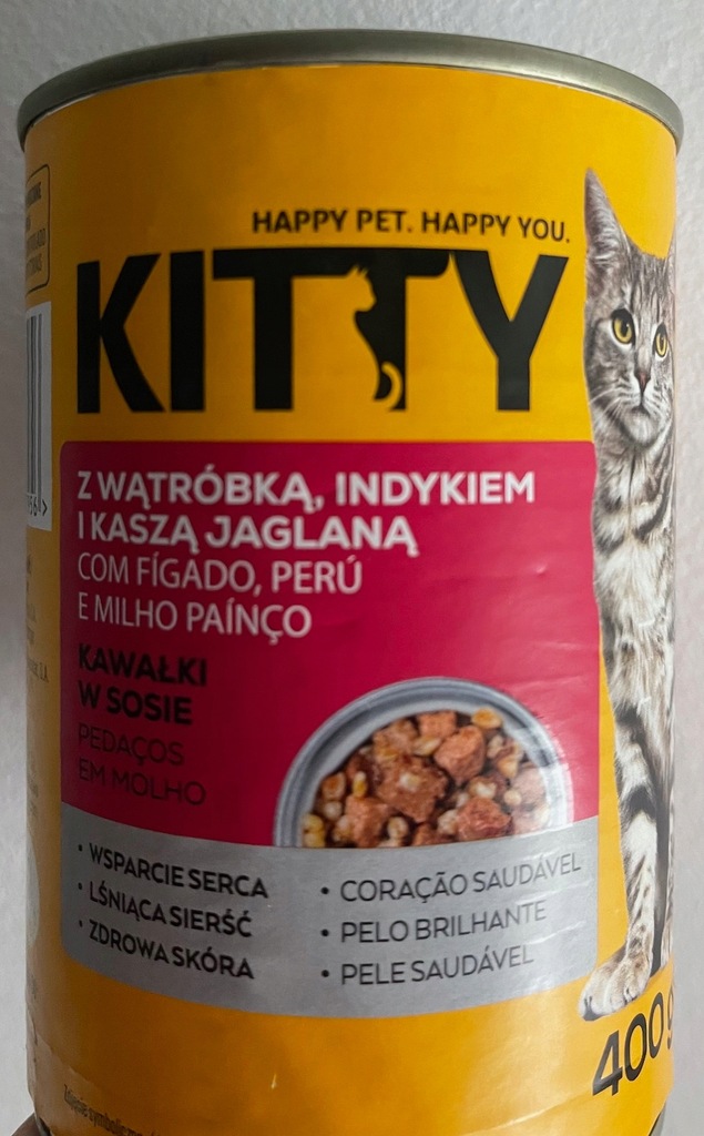 Kitty 400gr karma mokra z wątróbką, indykiem i kaszą jaglaną
