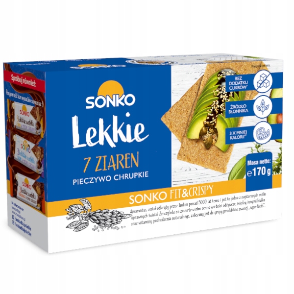 Sonko Pieczywo chrupkie Lekkie 7 ziaren, 170g