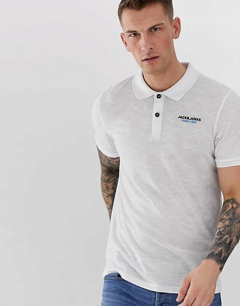 H0745 JACK & JONES KOSZULKA POLO LOGO NAPIS XL