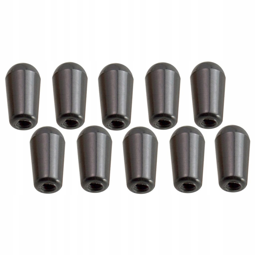 Pack Of 10 Guitar Toggle Switch Knobs Tips For Electric Black