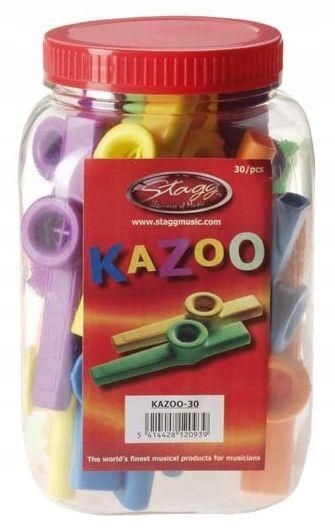 Stagg KAZOO 30 kolorowe kazoo, opakowanie 30 szt.