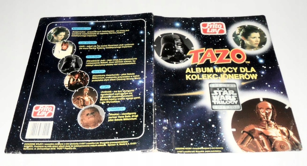 STAR WARS - TAZO album mocy + 28 żetonów