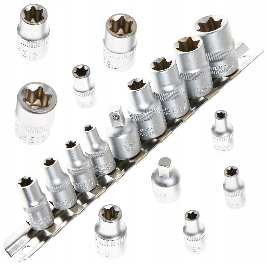 SET CHIAVI A Spina 1/2" (12,7 Mm) 21 Pezzi 8-36 Mm Dadi Chiavi Girevoli - Foto 2