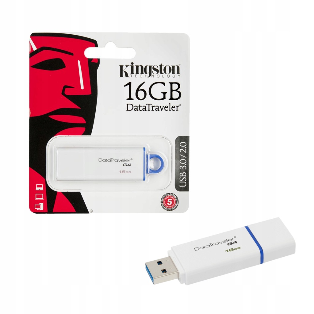 Kingston Pendrive Kingston DTIG4 16 GB Biały