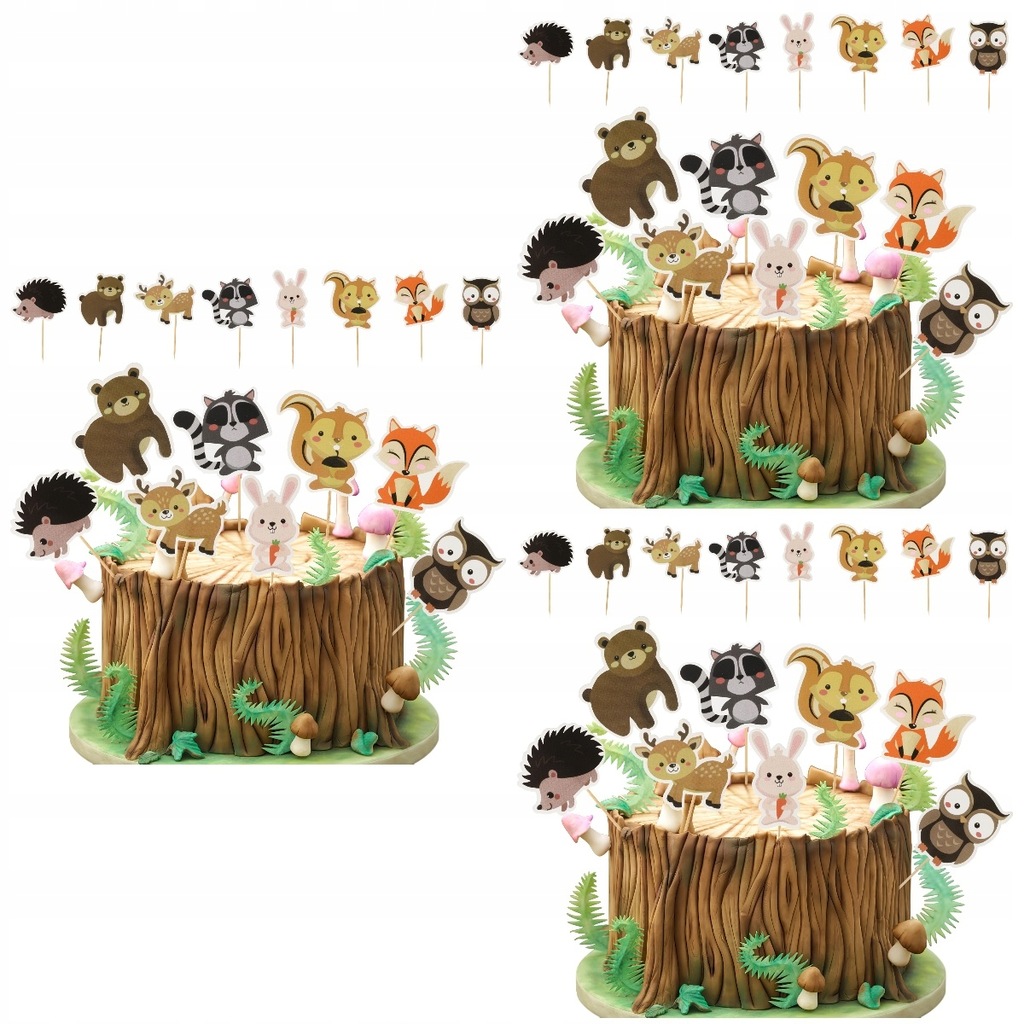 Woodland Animals Cupcake Toppers Creatures 72 Pcs