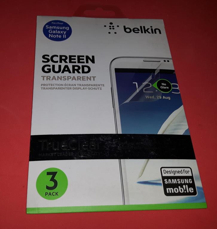 BELKIN, FOLIA SAMSUNG GALAXY NOTE II 3 PACK.