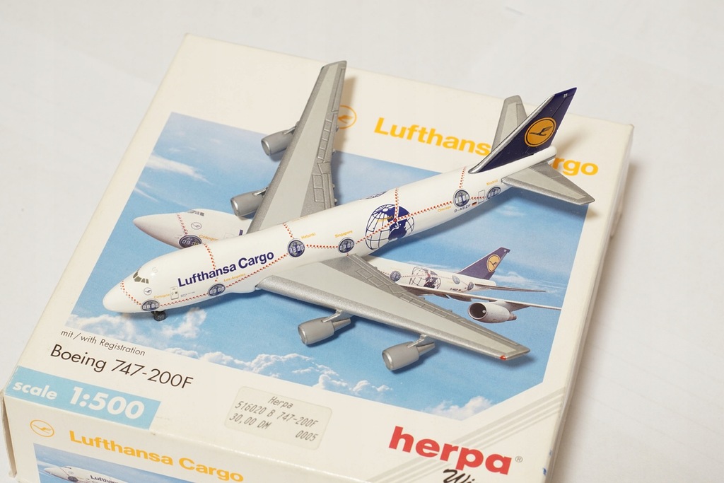 HERPA Boeing 747-200F Lufthansa Cargo skala1:500