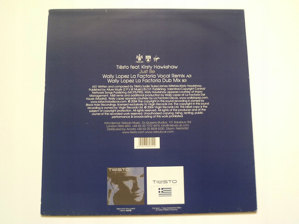 Купить Tiesto Just Be с участием Кирсти Хокшоу Макси LP.: отзывы, фото, характеристики в интерне-магазине Aredi.ru