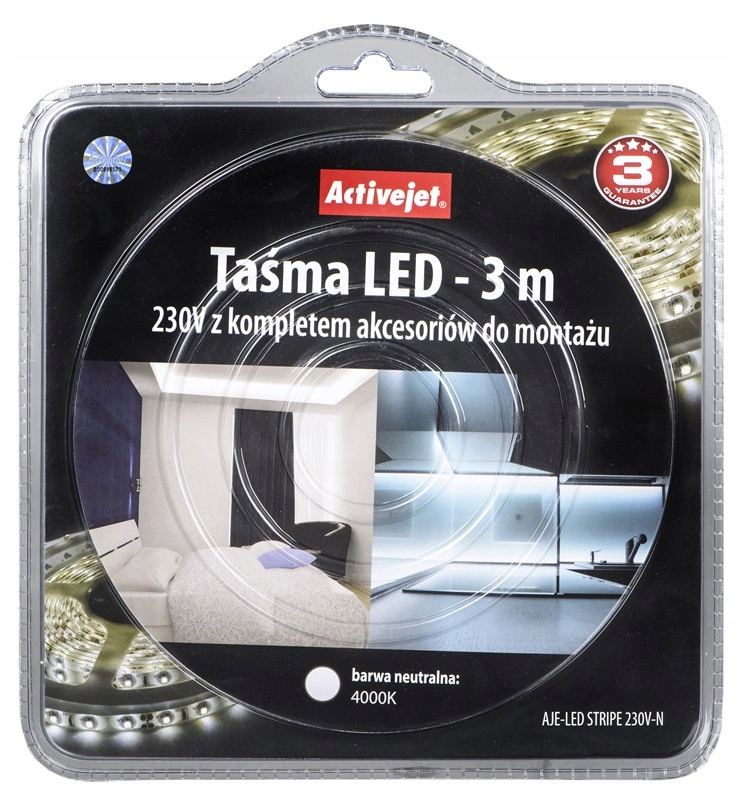 Activejet Taśma LED 3M Biały Neutralny IP67