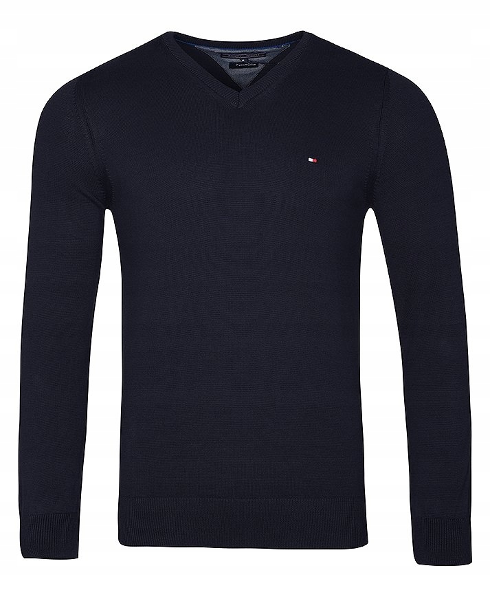 TOMMY HILFIGER SWETER GRANATOWY ROZMIAR M