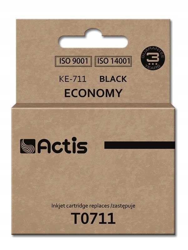 Tusz ACTIS KE-711 (zamiennik Epson T0711, T0891, T1001; Standard; 15 ml; cz