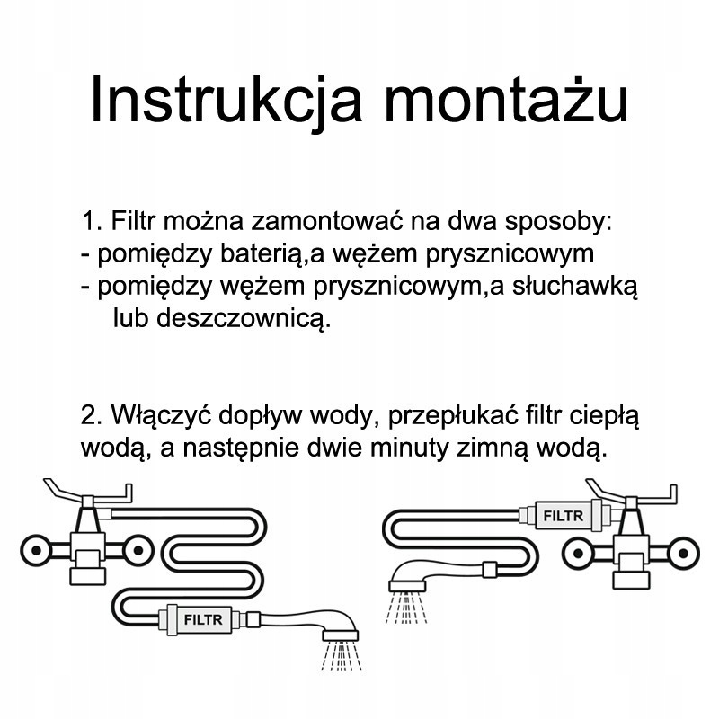 Filtr prysznicowy biały